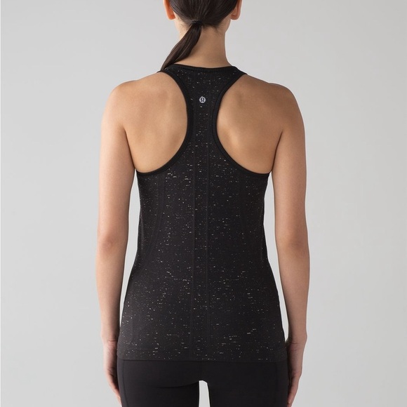 lululemon athletica Tops - Lululemon Swiftly Tech Racerback Black White size 6